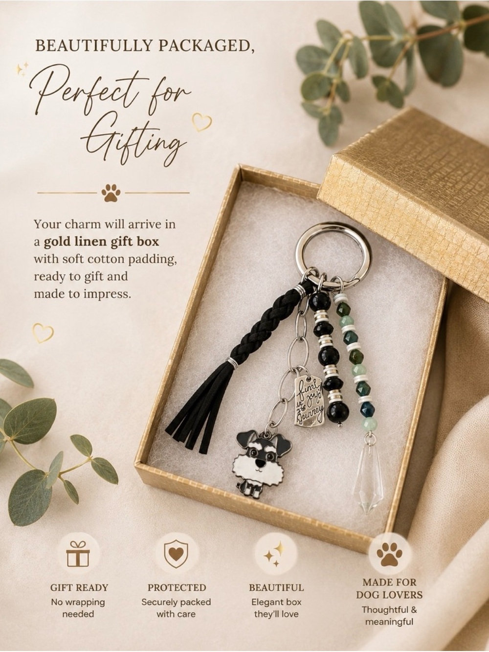 🐾 Hand Crafted Dog Mom Charm/Key Ring: PICK YOUR DOG 🐶 - Picture 4 of 8